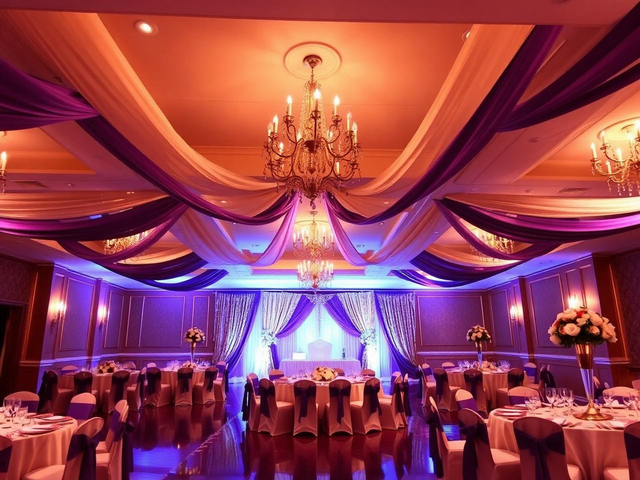 XV años con decoración morada